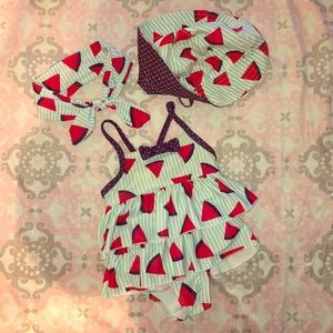 🍉Watermelon Ruffle Swim Set🍉